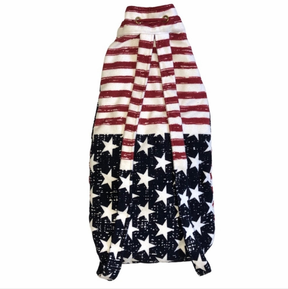 Maurices American flag beach towel bag.